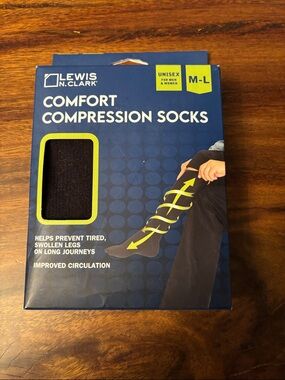 Comfort Compression Socks - Black (M-L)